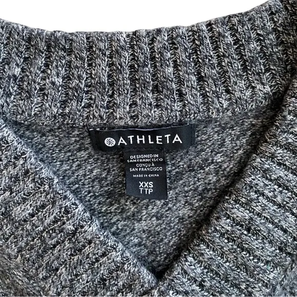 Athleta Wool Cashmere Vital V-Neck Tunic Sweater Size XXS