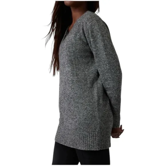 Athleta Wool Cashmere Vital V-Neck Tunic Sweater Size XXS