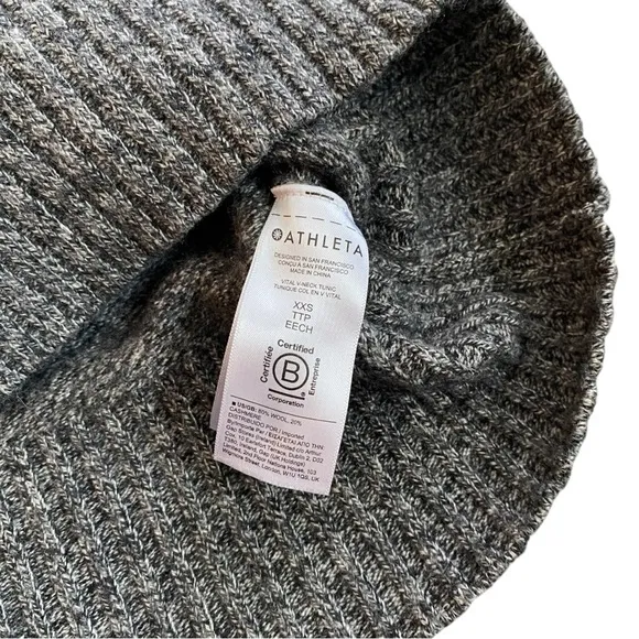 Athleta Wool Cashmere Vital V-Neck Tunic Sweater Size XXS