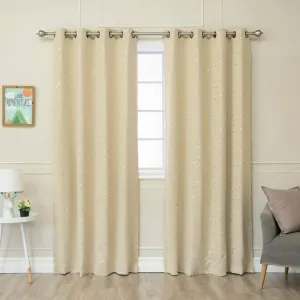 Aurora Home Star Struck 84"L Thermal Insulated Blackout Curtain Pair - 52 x 84