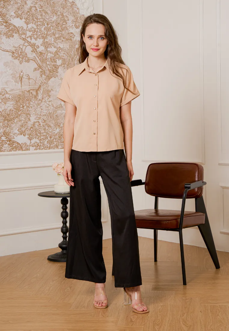 Avora Collar Button Down Top