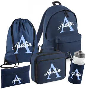 Back to School Personalised Navy Set - other options available
