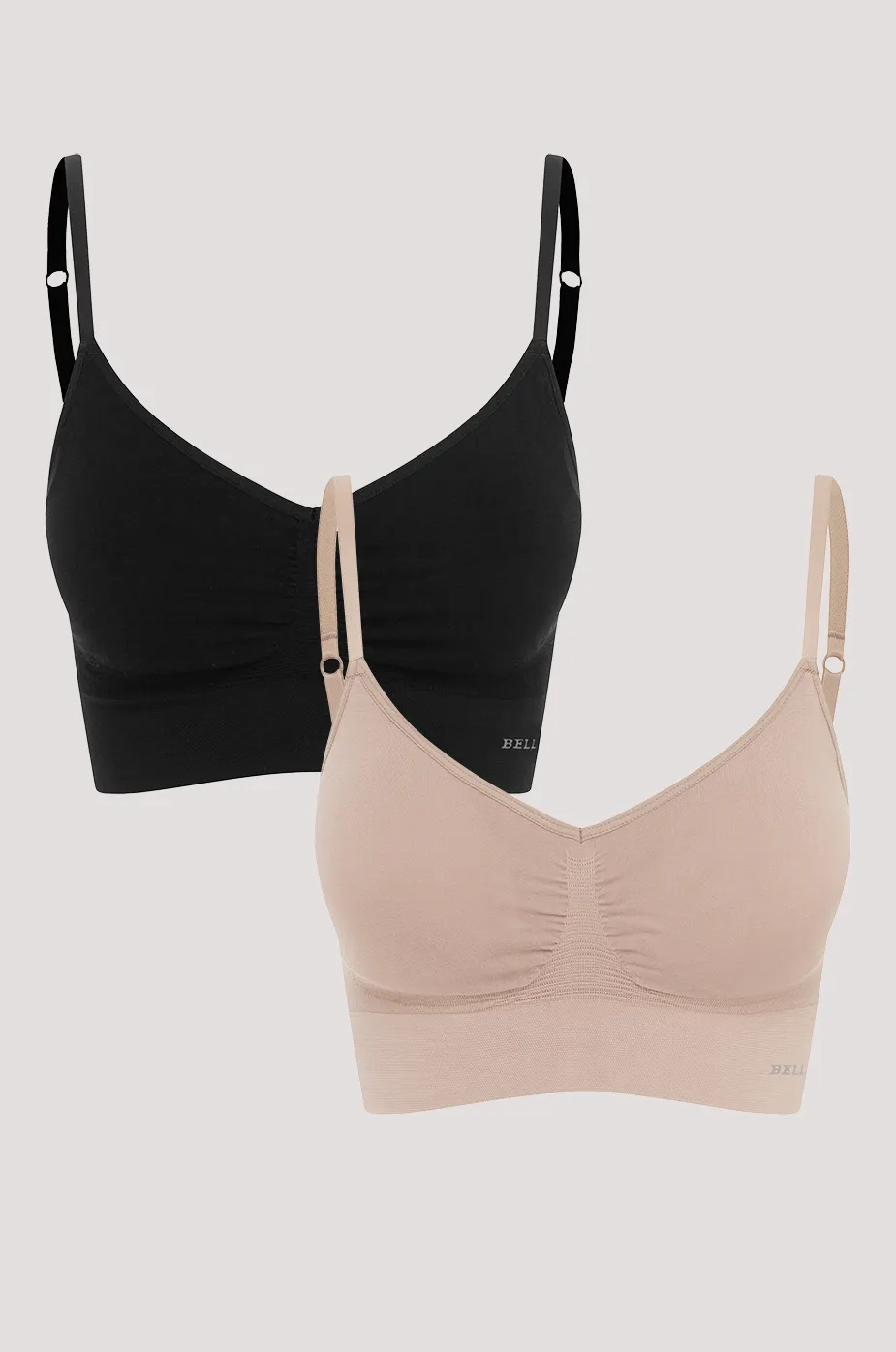 Bamboo Skinny Strap Convertible Bra 2pk