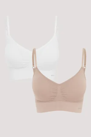 Bamboo Skinny Strap Convertible Bra 2pk
