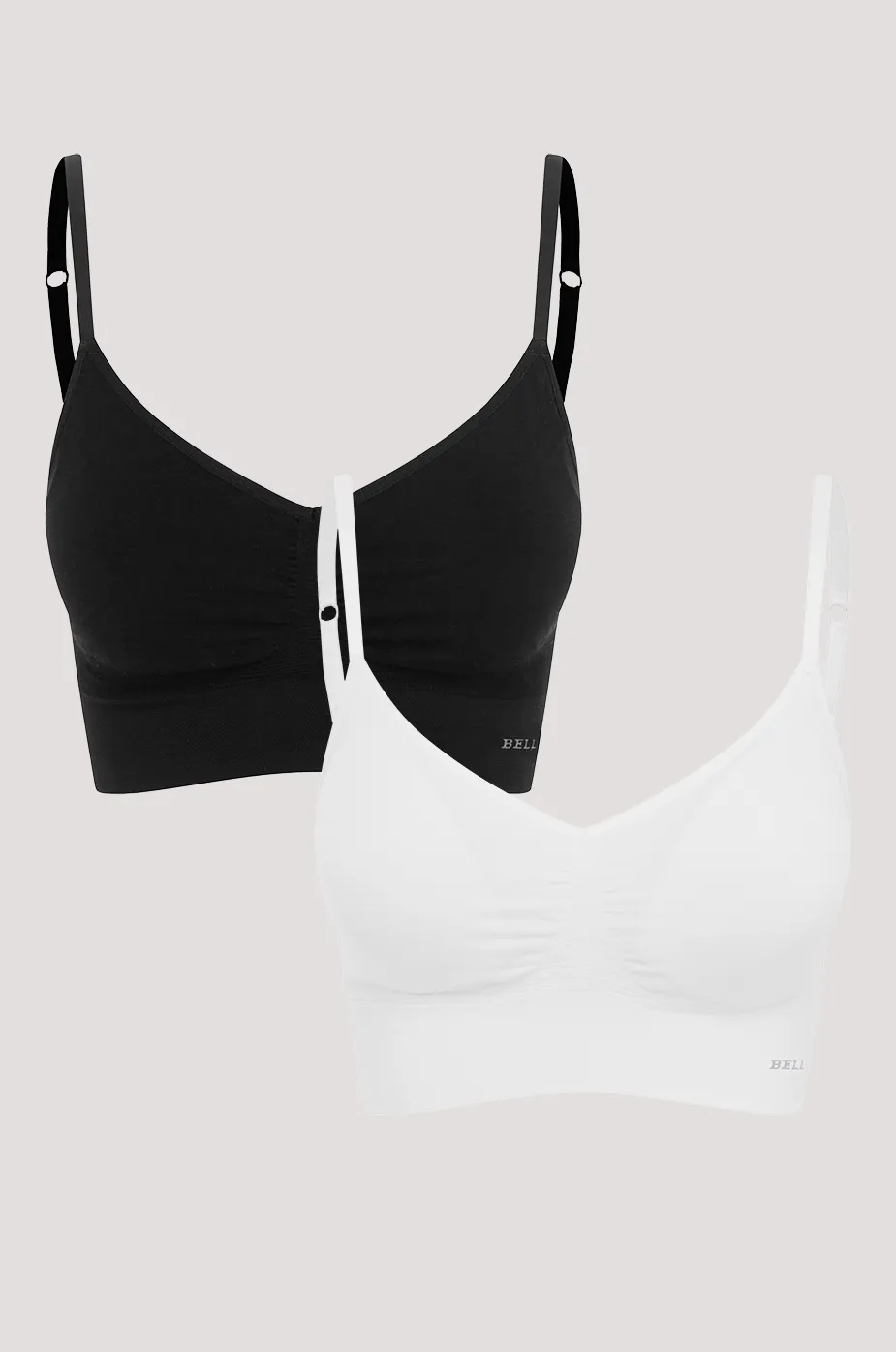 Bamboo Skinny Strap Convertible Bra 2pk
