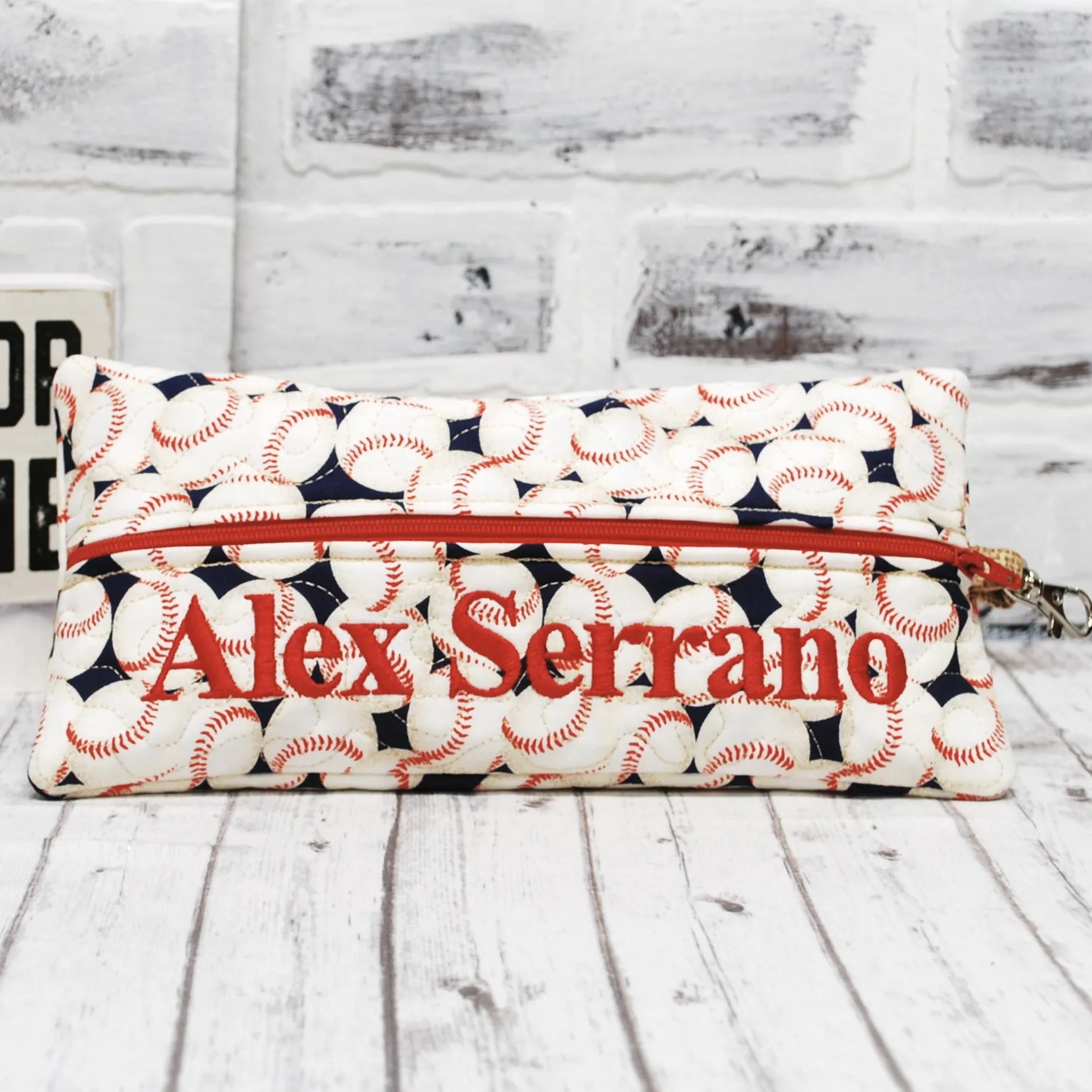 Baseball Personalized Quilted Pouch