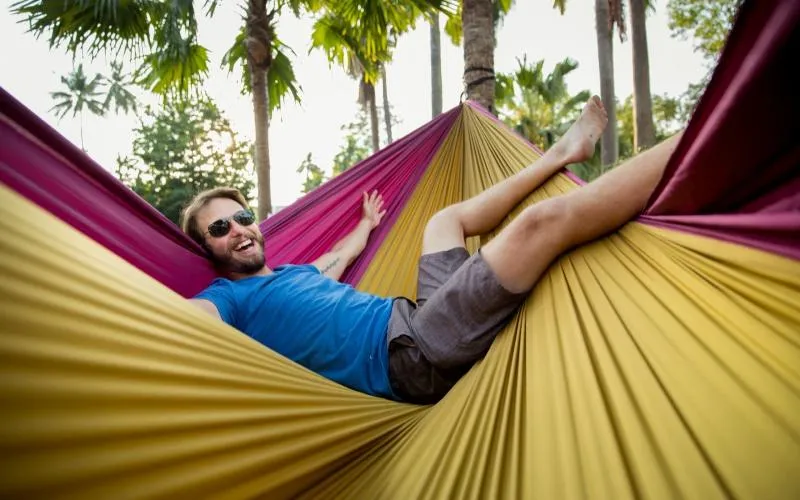 BaseCamp Hammock™ - Gold & Maroon by Flying Squirrel Outfitters