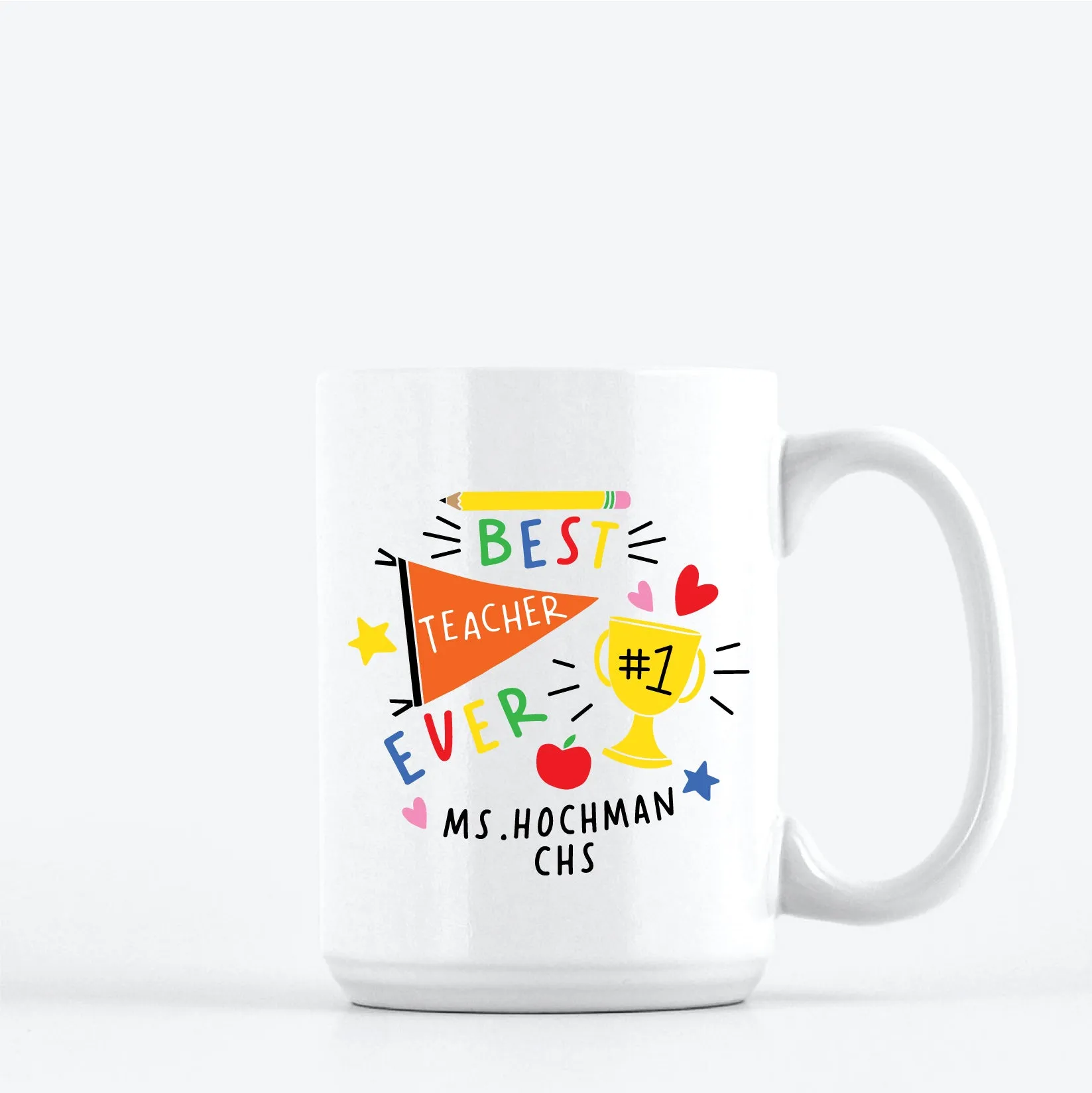 BEST TEACHER EVER | CUSTOM MUG <p style=font-size:12px>*2 sizes</p>
