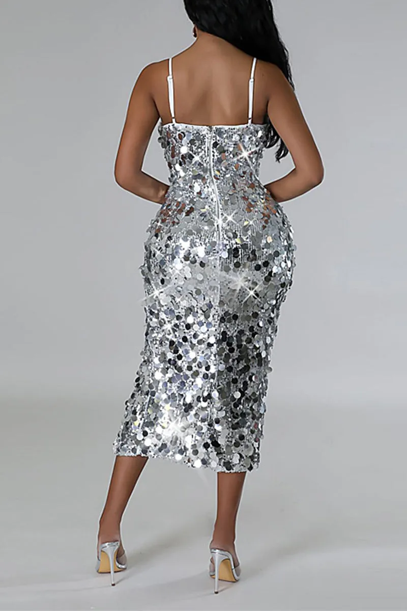 BH0352 Sequins Cami Dress
