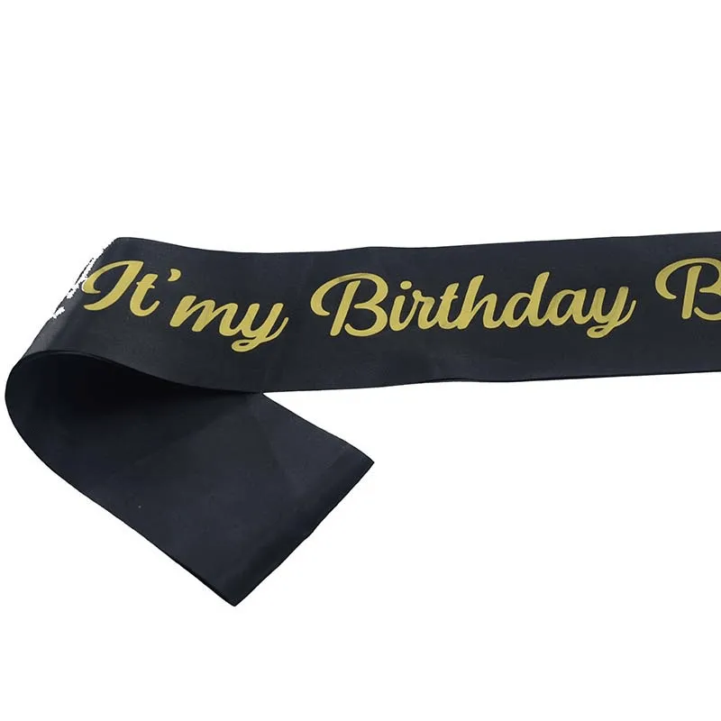 Birthday Party Shoulder Strap Single Layer Bronzing Shoulder Strap Etiquette Strap