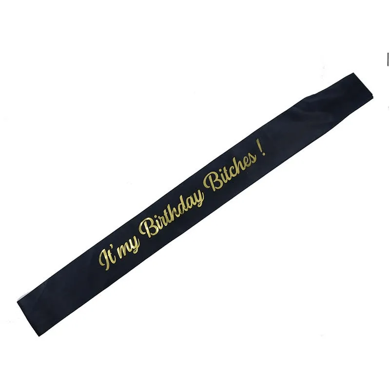Birthday Party Shoulder Strap Single Layer Bronzing Shoulder Strap Etiquette Strap