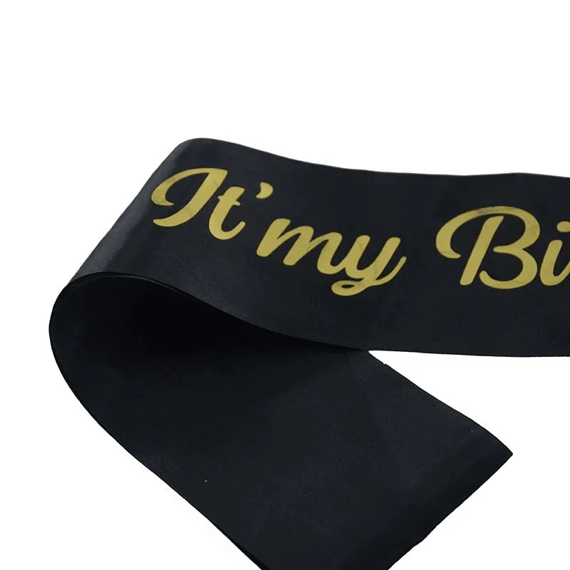 Birthday Party Shoulder Strap Single Layer Bronzing Shoulder Strap Etiquette Strap