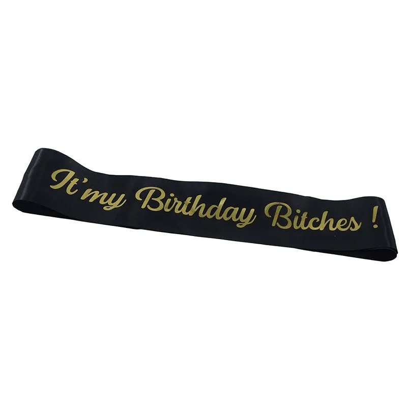 Birthday Party Shoulder Strap Single Layer Bronzing Shoulder Strap Etiquette Strap