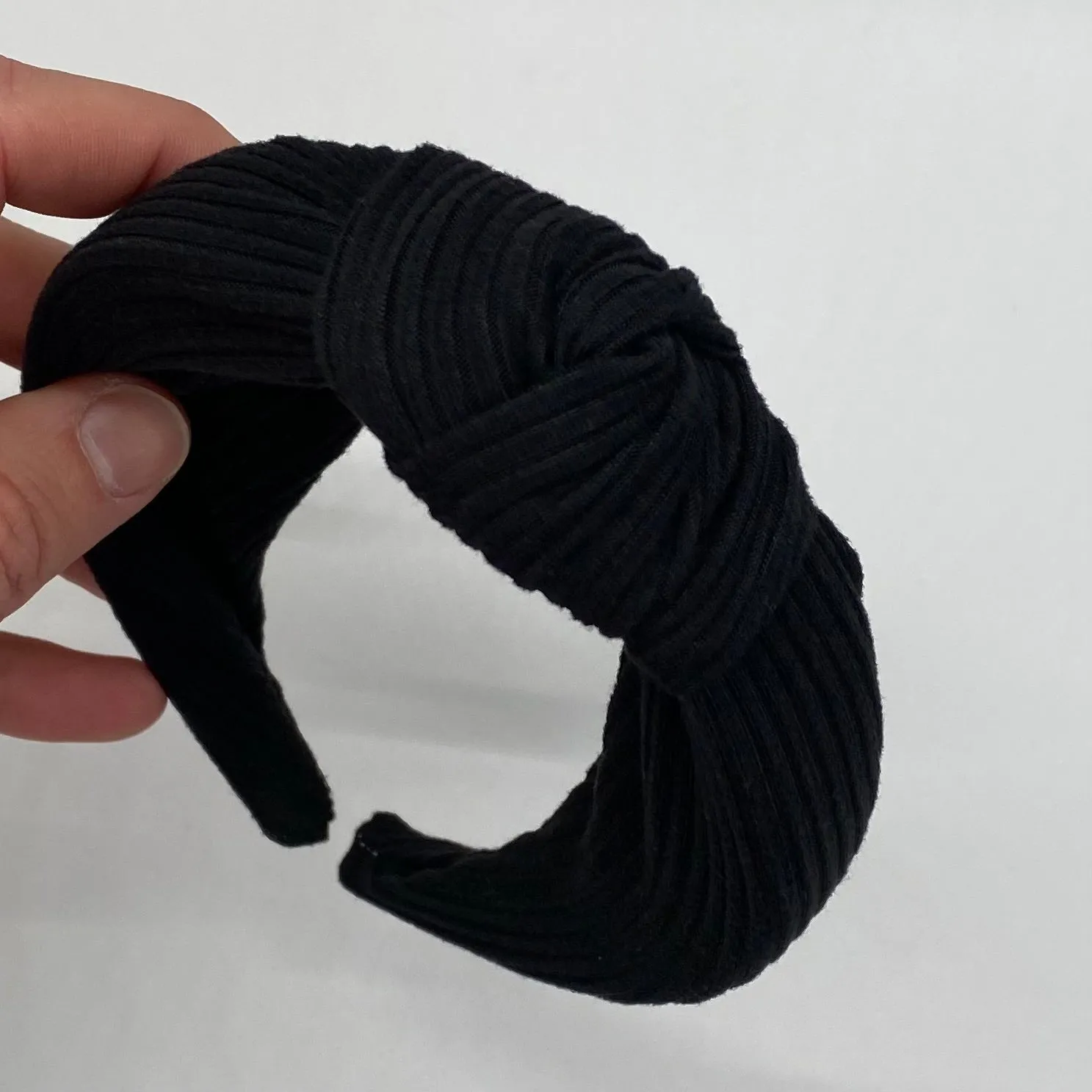Black Top Knot Headband