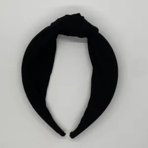 Black Top Knot Headband