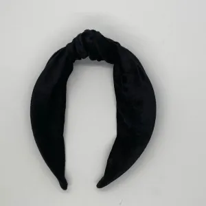 Black Velvet Top Knot Headband