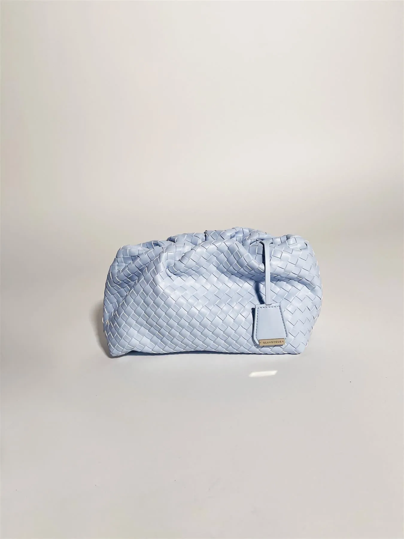 Blue Faux Leather Clutch-Bag
