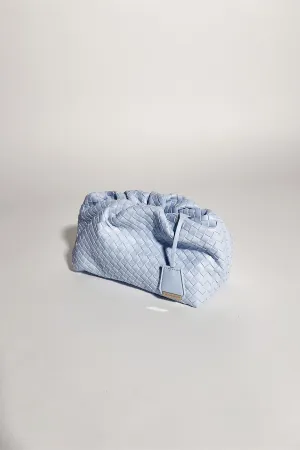 Blue Faux Leather Clutch-Bag