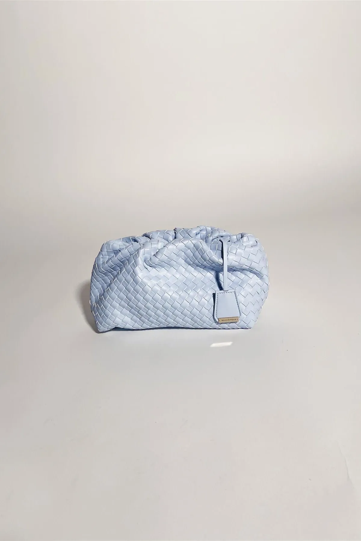 Blue Faux Leather Clutch-Bag