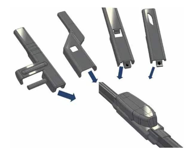 Bmw 6 Series/M6 E64 Convertible 2004-2011 Bosch Multi Clip Twin Pack Front Window Windscreen Replacement Wiper Blades Pair