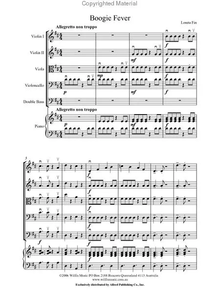Boogie Fever (Loreta Fin) for String Orchestra