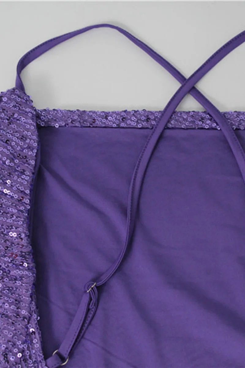 BQ3105 Sequins Fishtail Dress