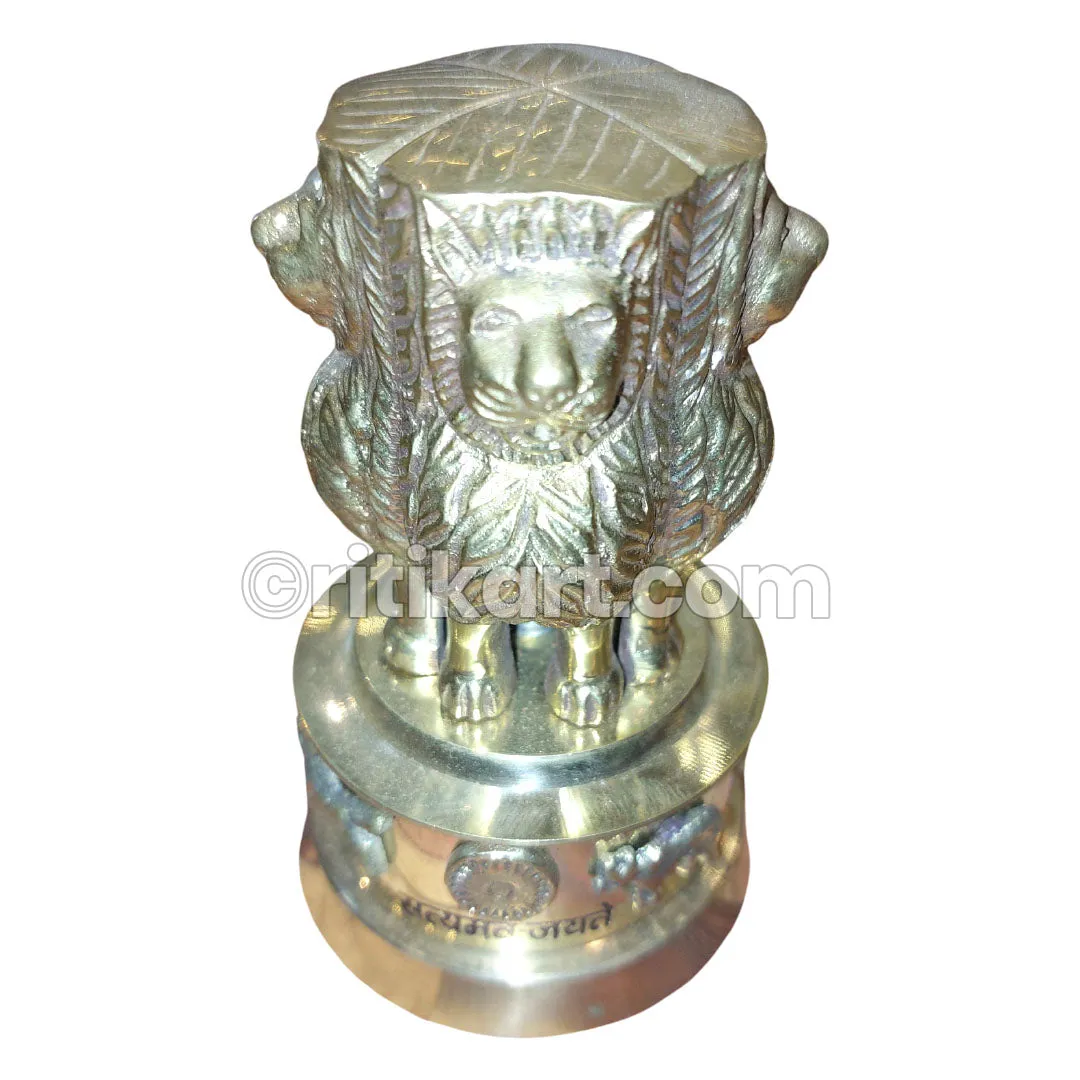Brass Handcrafted Ashoka Pillar Stambha.