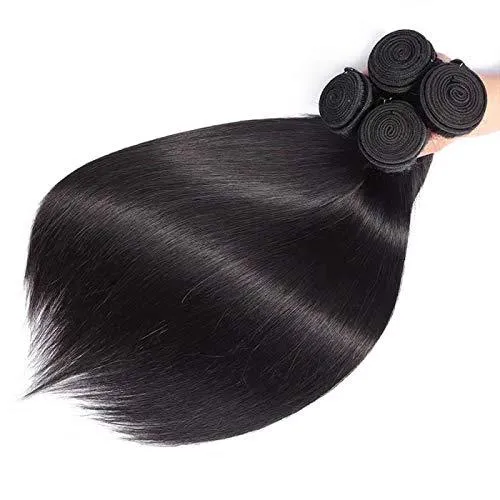 Brazilian Straight 4 Bundles With 13×4 Lace Frontal 10A Grade 100% Human Remy Hair MYLOCKME