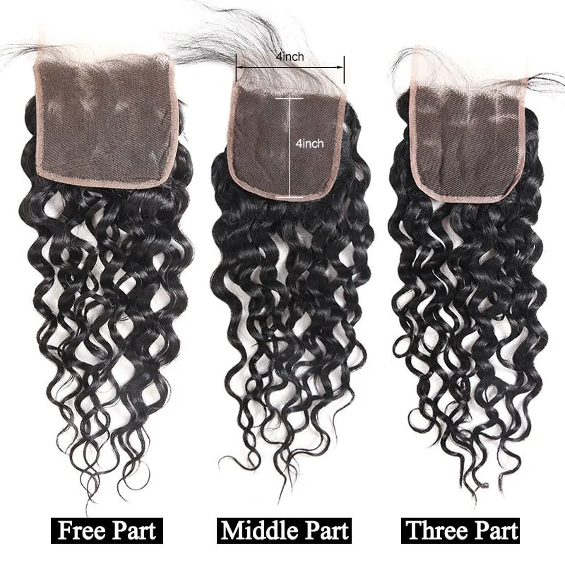 Brazilian Water Wave Lace Closure 4"x4"