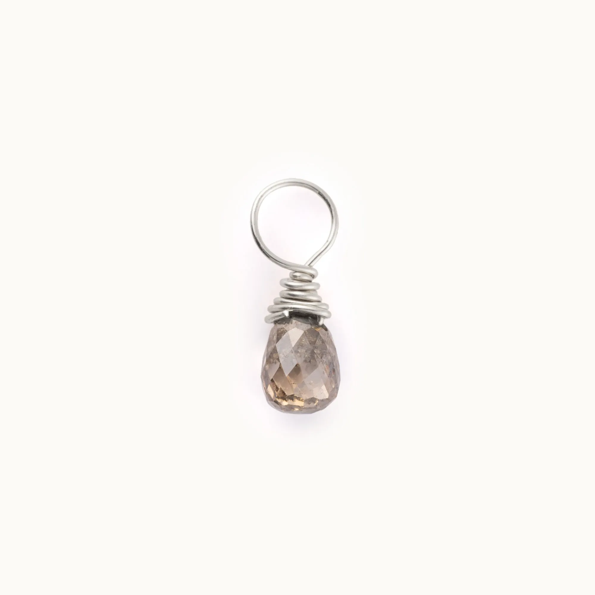 Briolette Charm | Sterling Silver