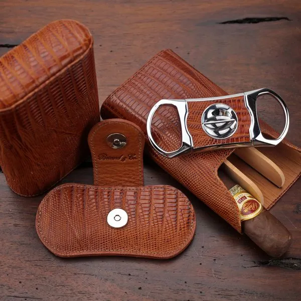 Brizard and Co. The "V" Cutter - Havana Lizard Pattern
