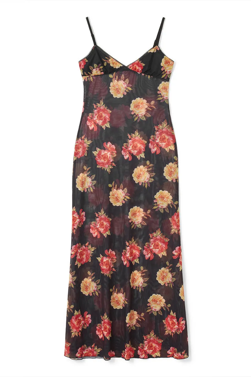 BS3301 Floral Sheer Long Dress