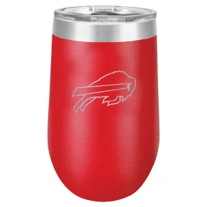 Buffalo Bills Wine Glass - 16oz Red Polar Stemless