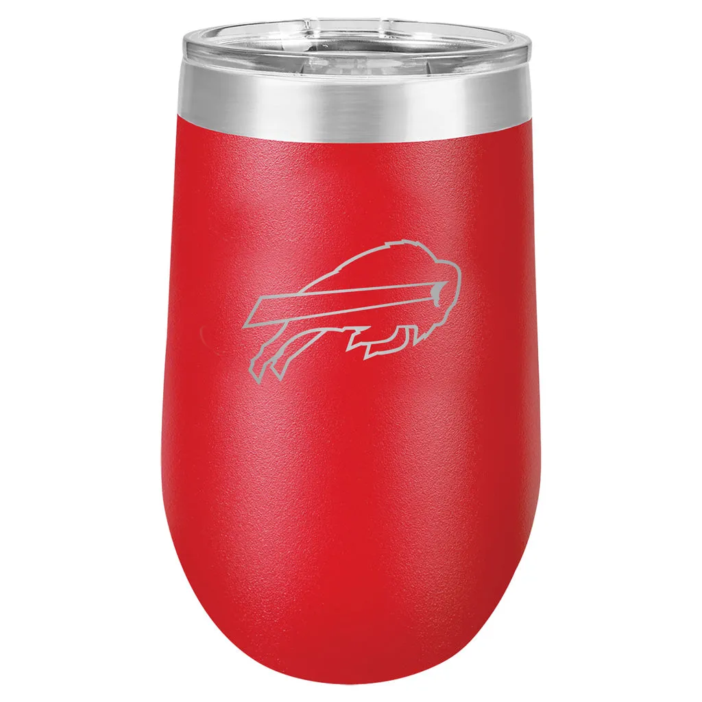 Buffalo Bills Wine Glass - 16oz Red Polar Stemless