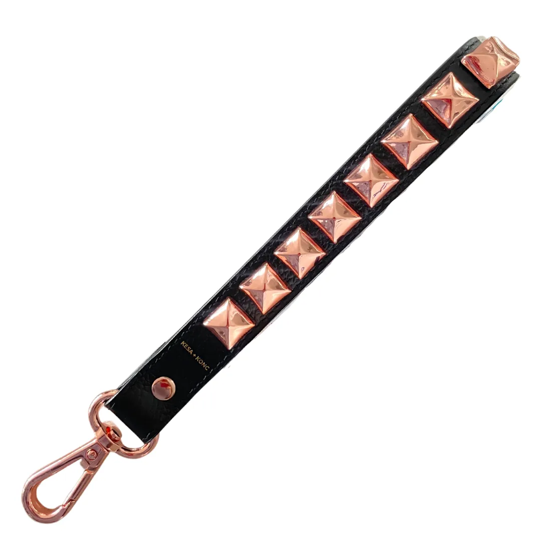 Bundle - Classic Black Clutch   Dalia Studded Hand strap