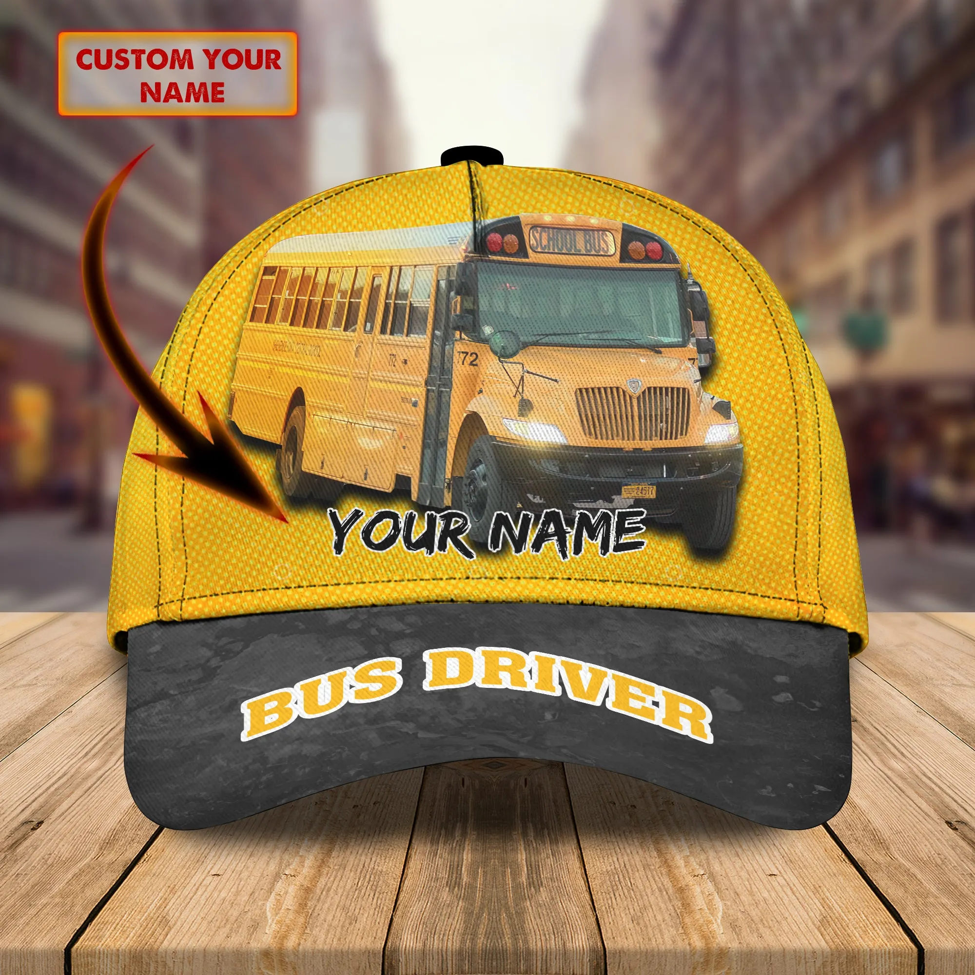 Bus 1 - Personalized Name Cap