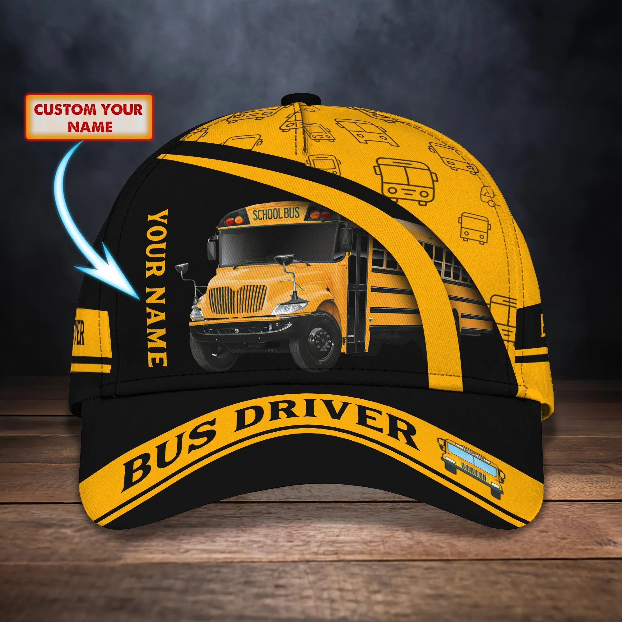 Bus Driver - Personalized Name Cap 02