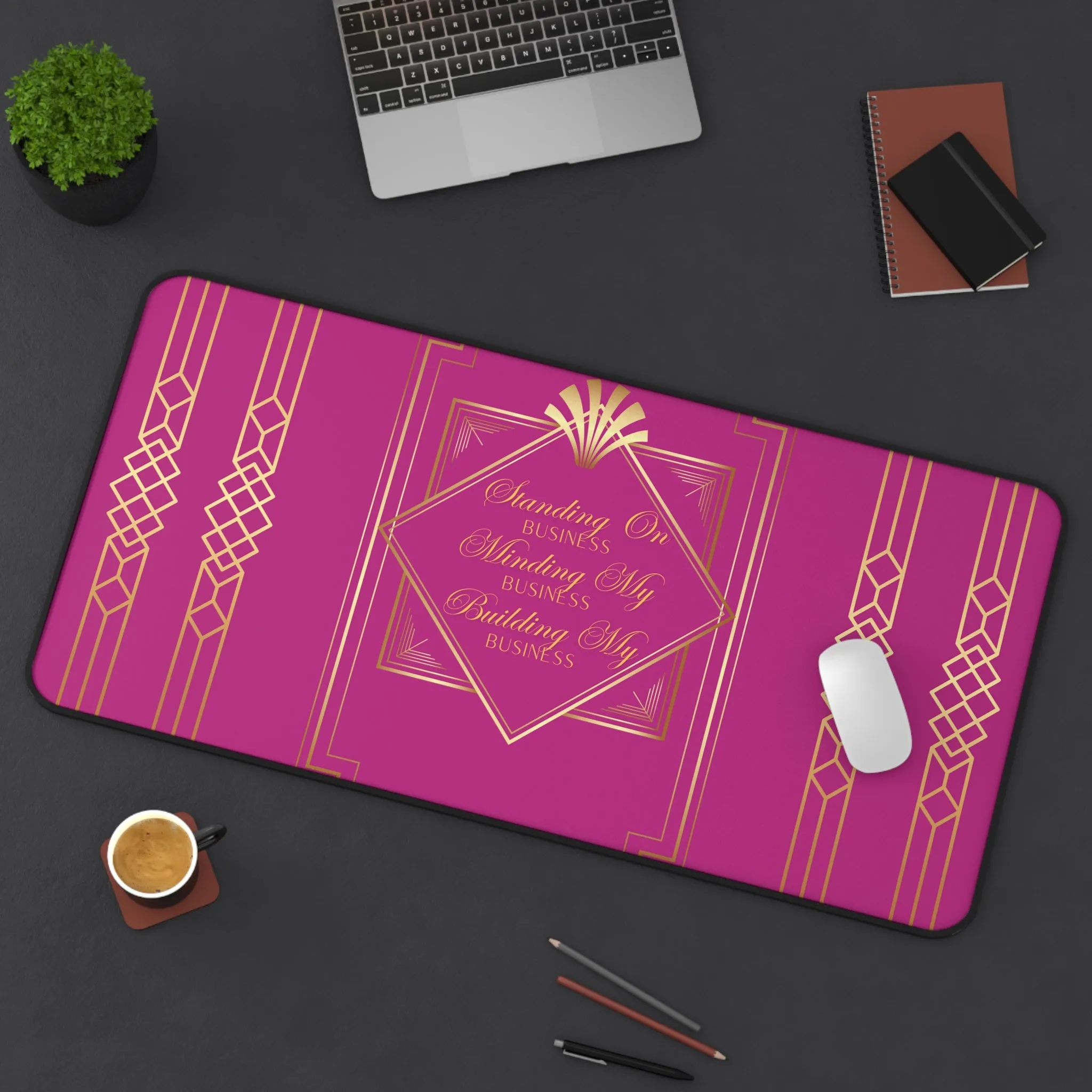 Business 2 (Pink) Desk Mat