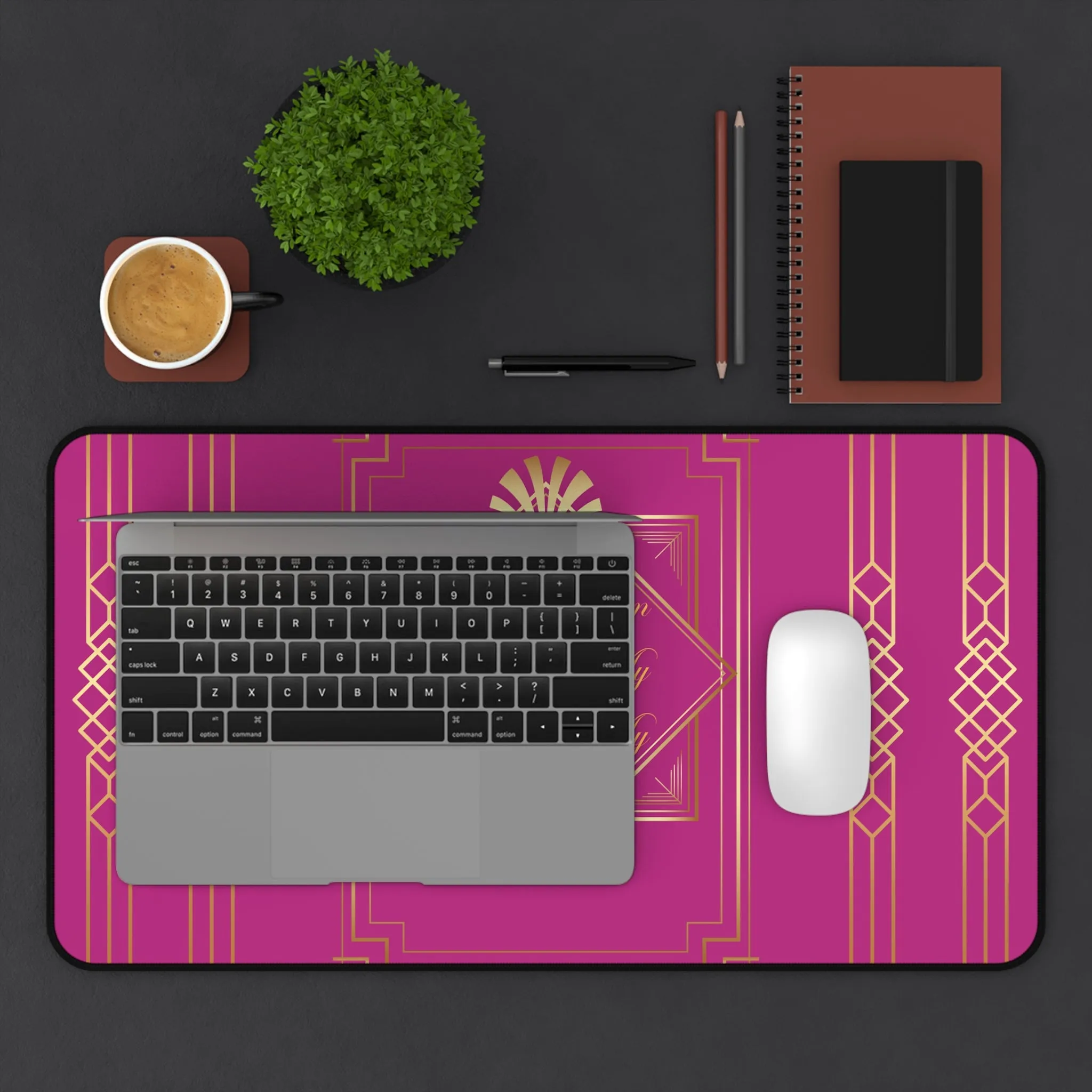 Business 2 (Pink) Desk Mat