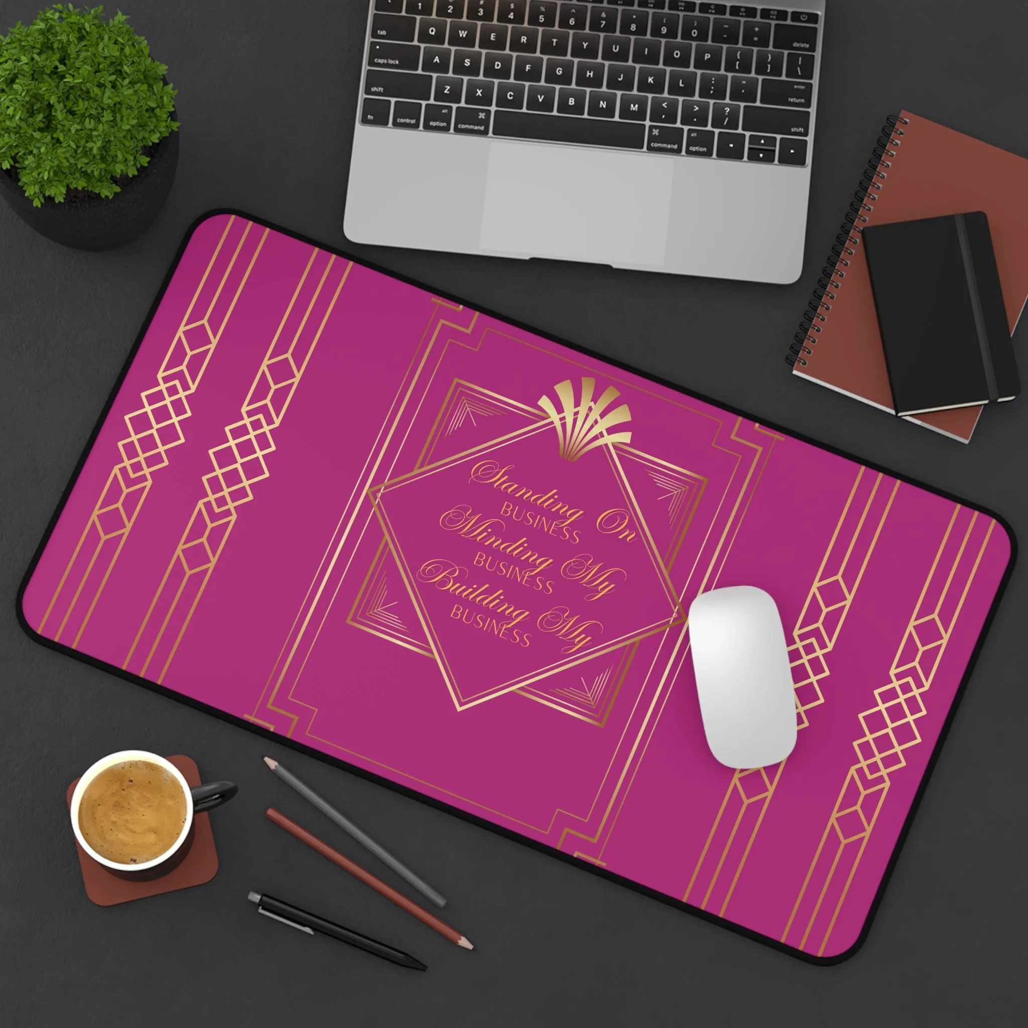 Business 2 (Pink) Desk Mat