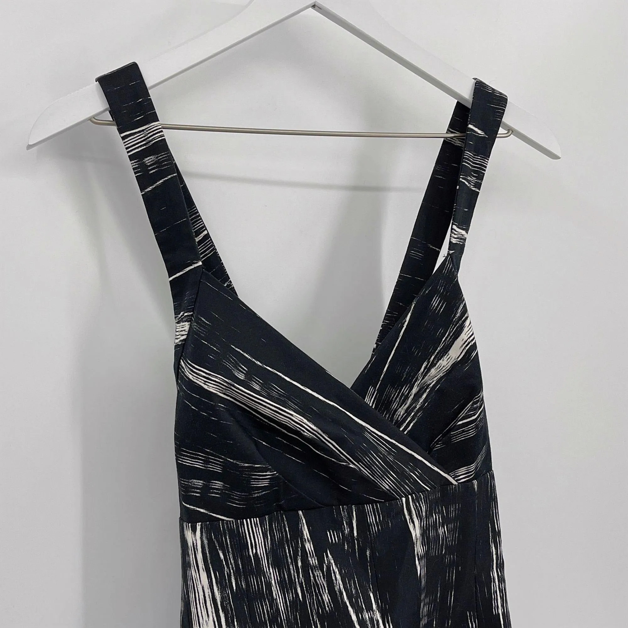 Calvin Klein Abstract Cross Back Fit Flare Dress