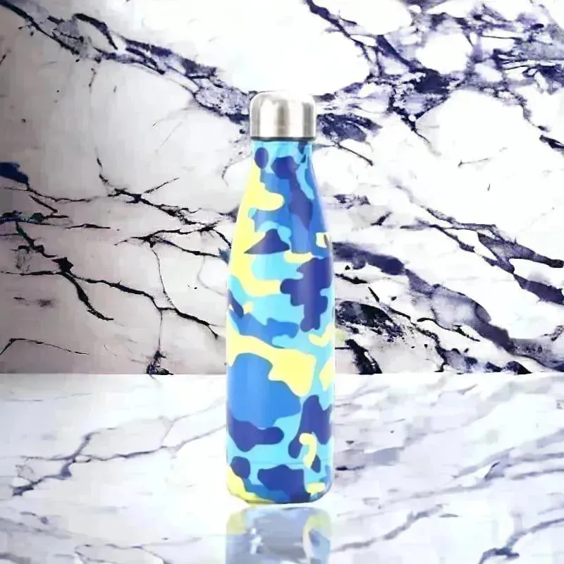 Camouflage Cola Metal Water Bottle (500 ml)