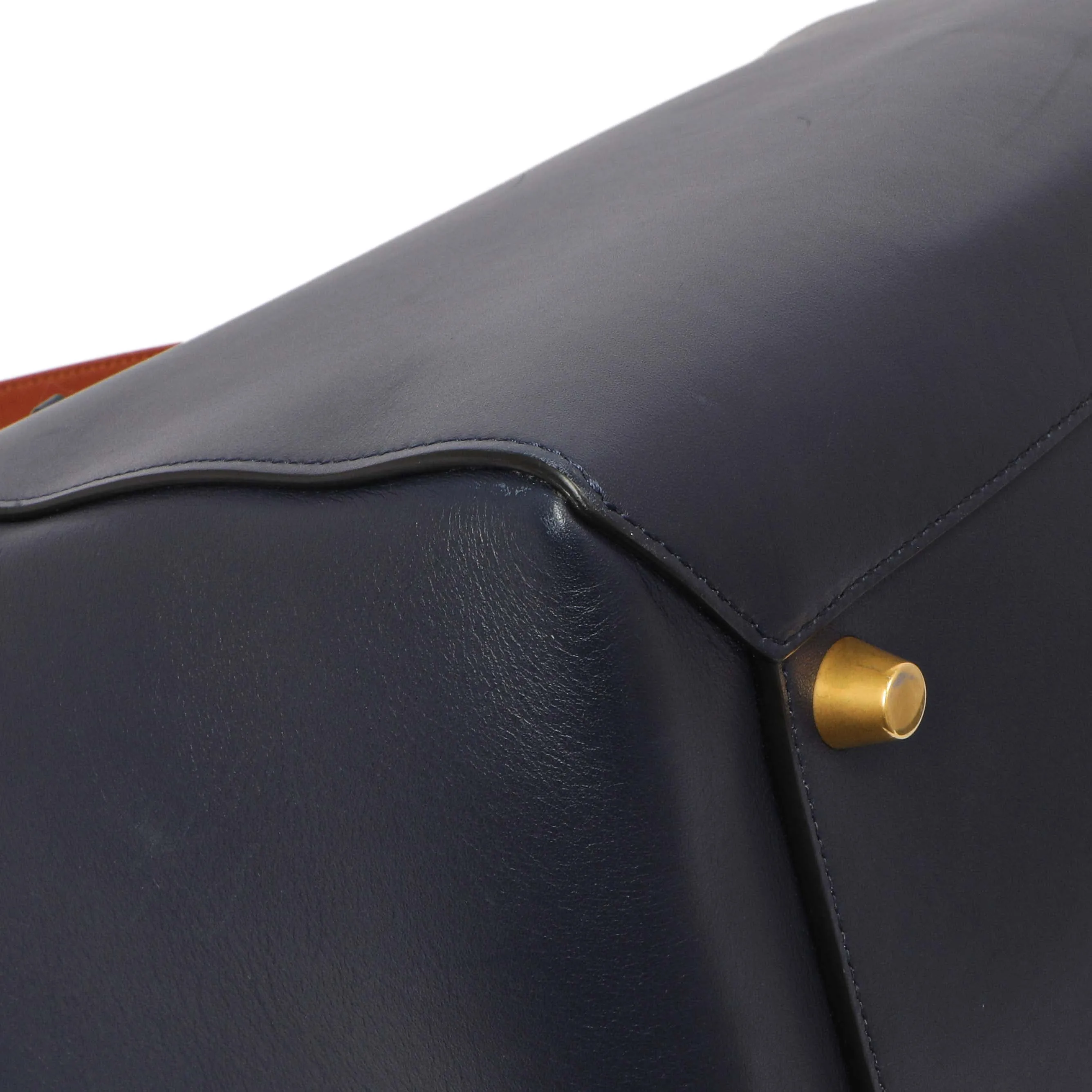 Celine Navy Brown Smooth Calfskin Small Belt Bag