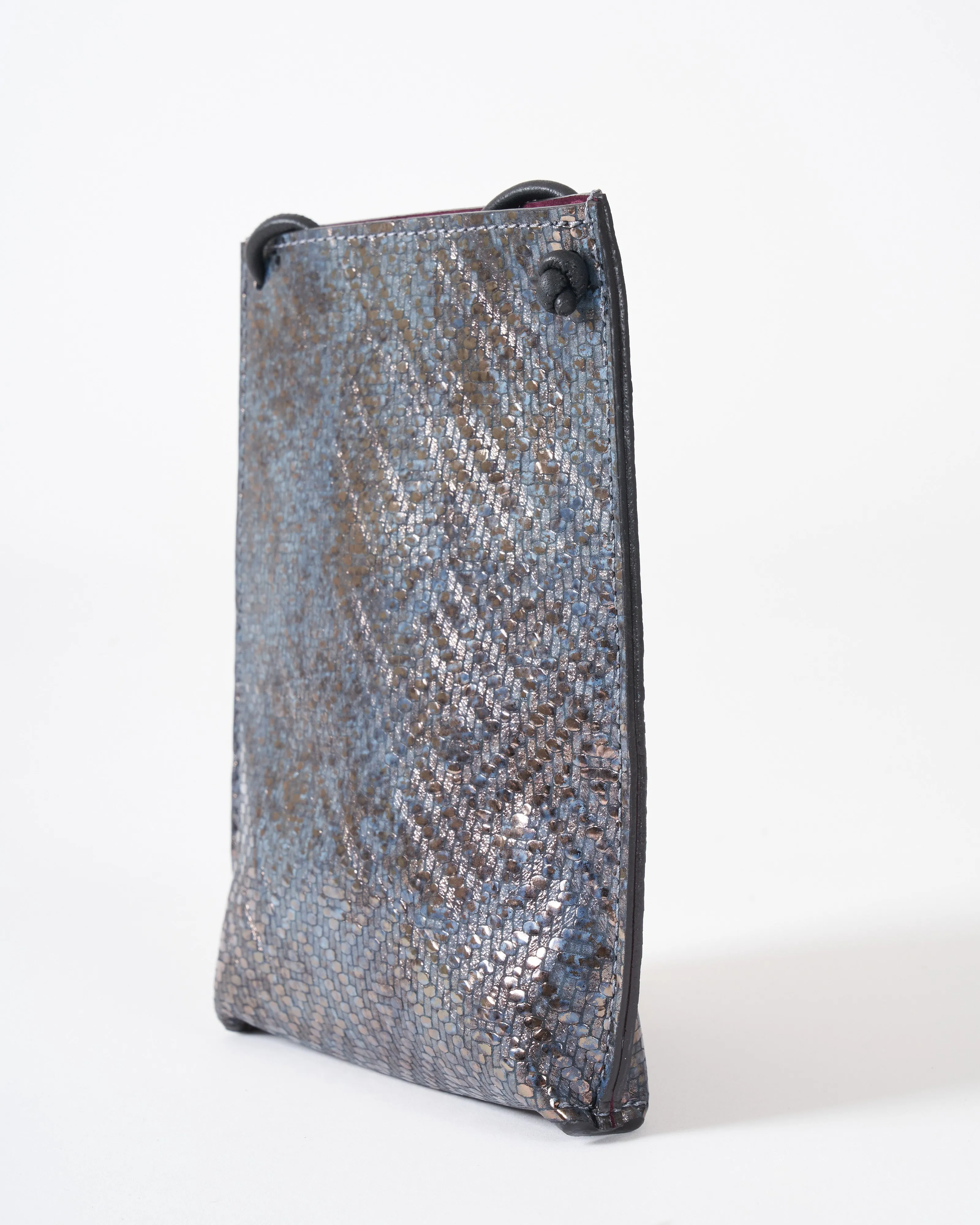 cell pouch - twill metallic