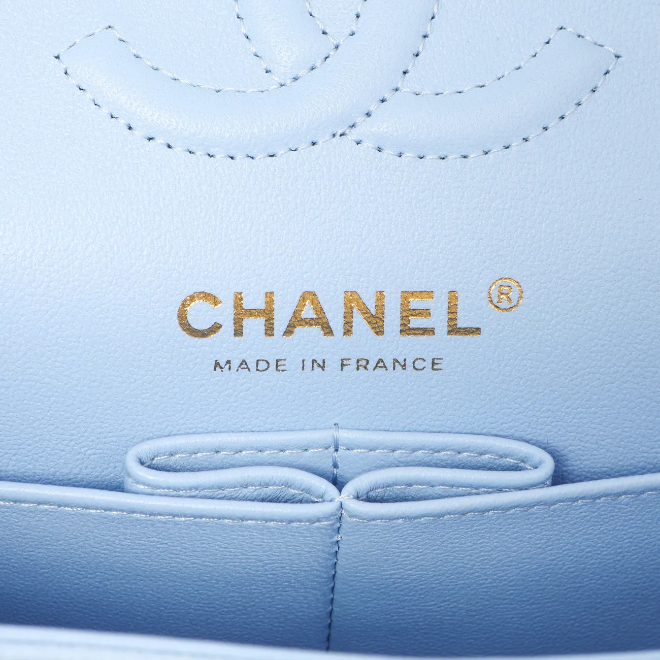 Chanel Blue Quilted Caviar Small Classic Double Flap