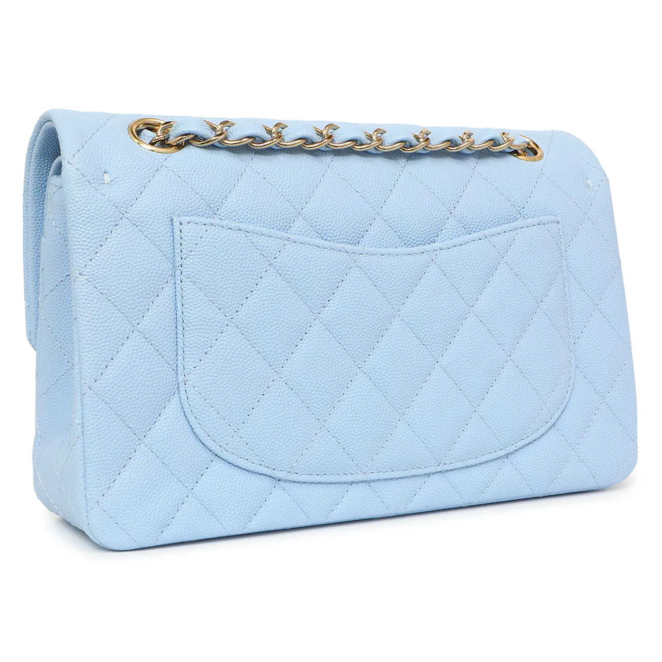 Chanel Blue Quilted Caviar Small Classic Double Flap