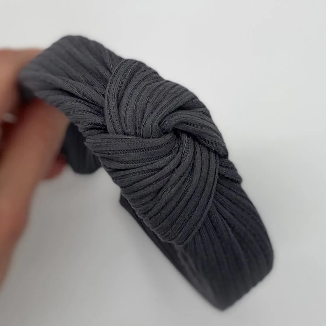 Charcoal Top Knot Headband