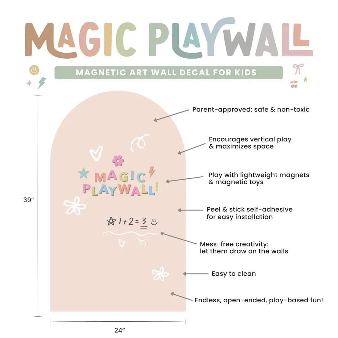 Cherrypick Magic Magnetic Playwall Arch Decal