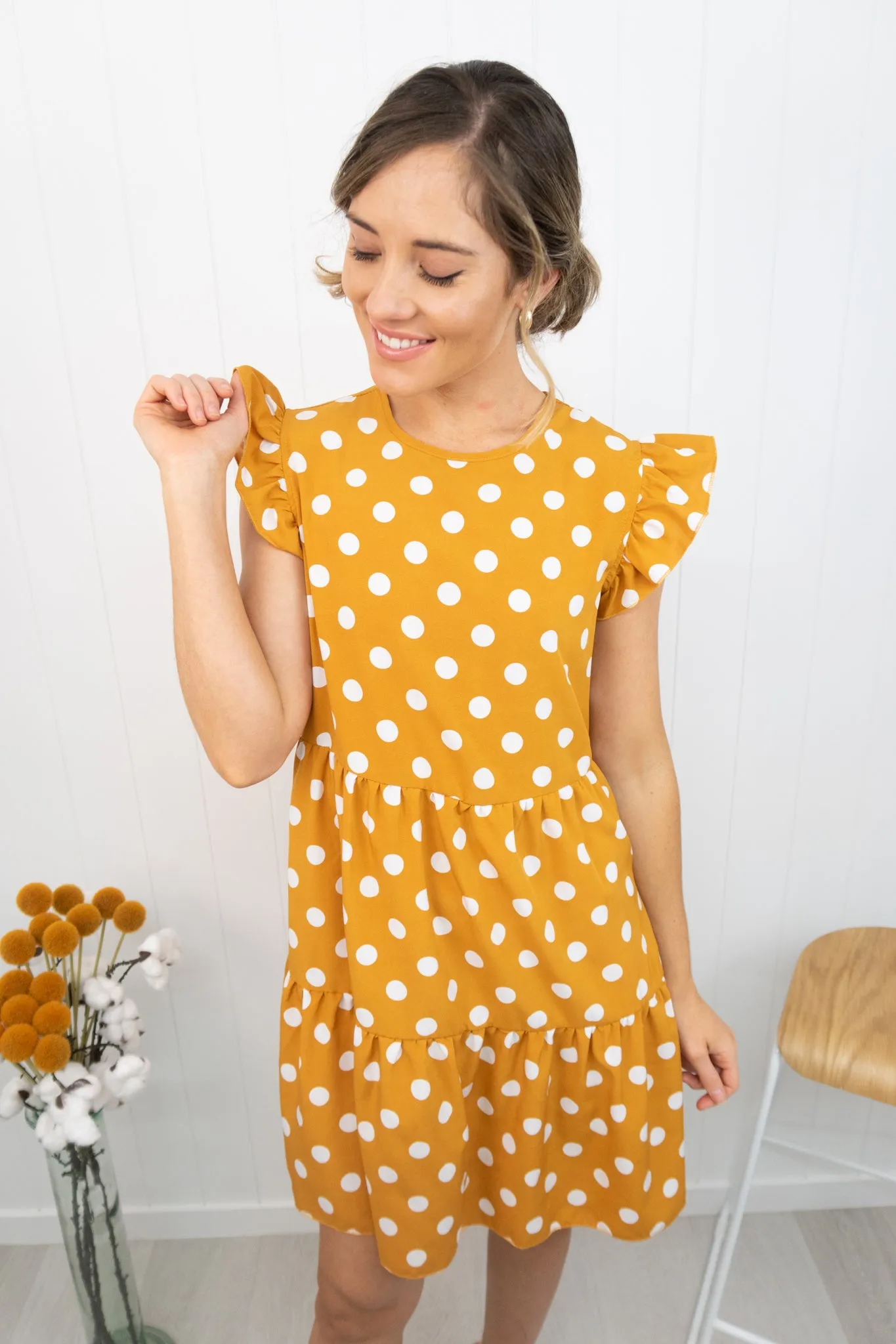 Chloe Dress -Mustard