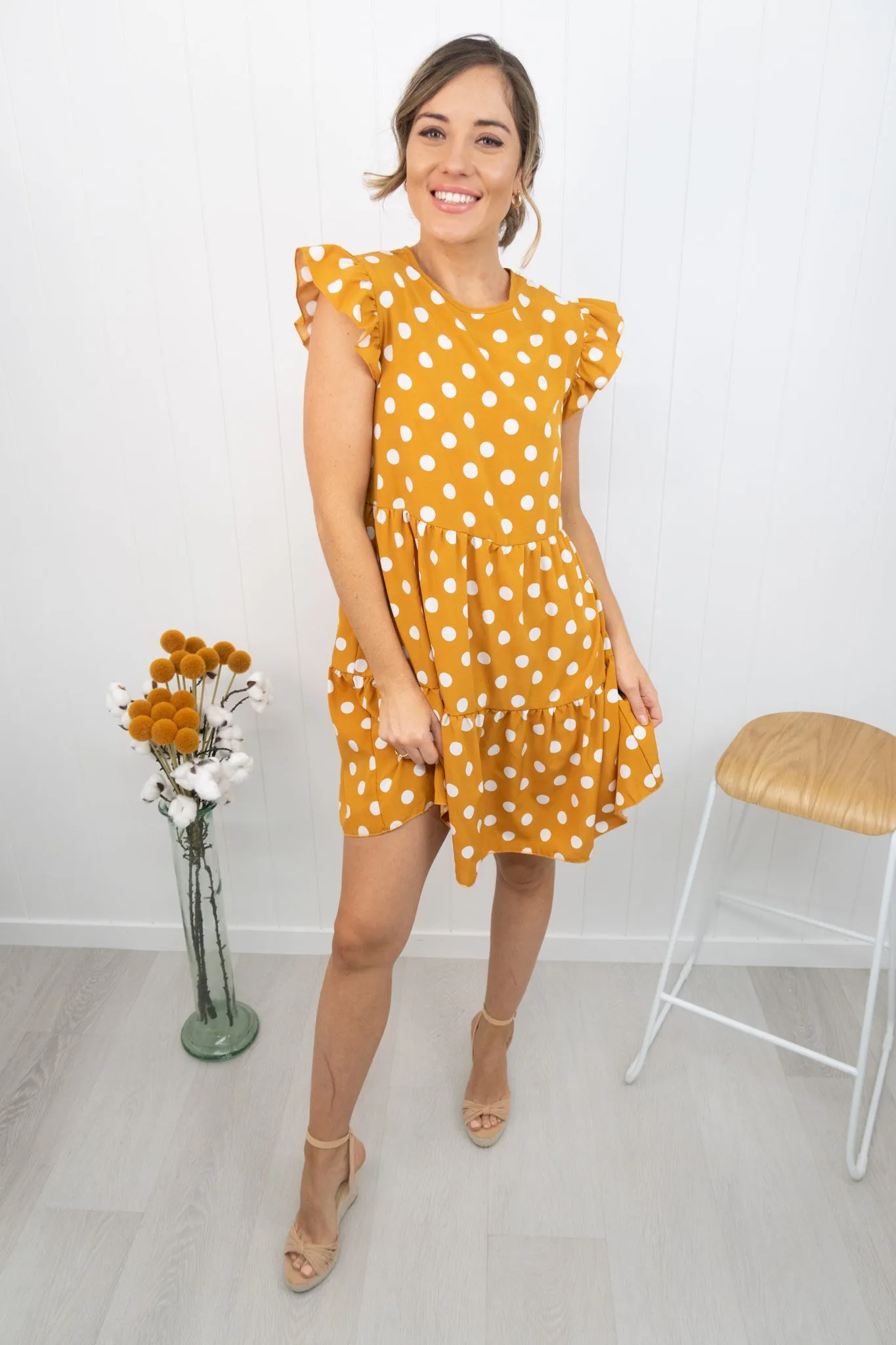 Chloe Dress -Mustard